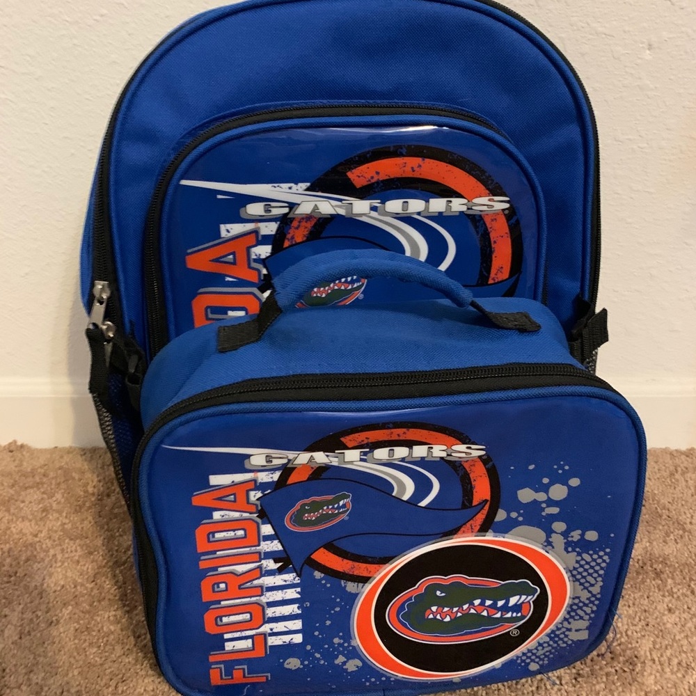 Florida Gators backpack with matching lunchbox